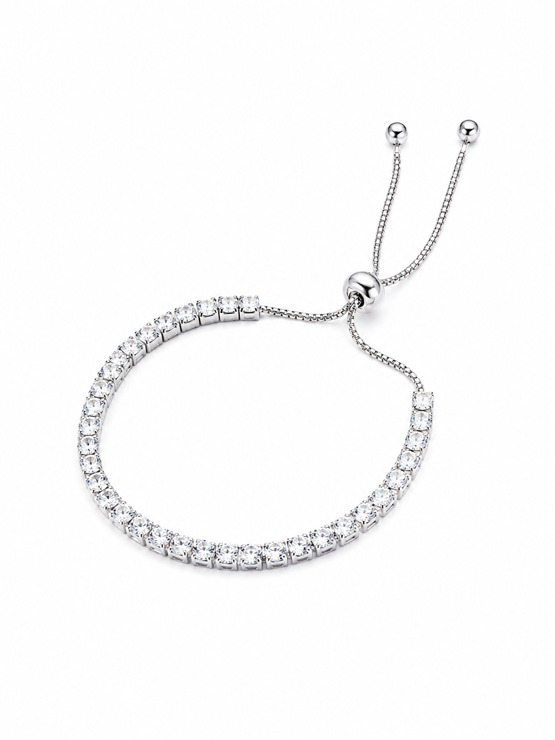 Silver Tennis bracelet - Thecharmingcharms09