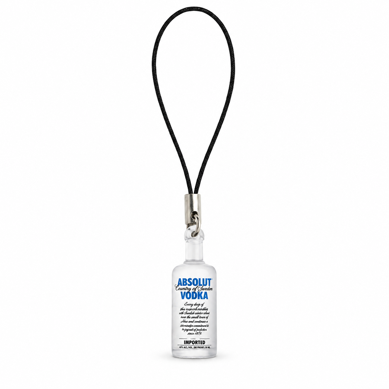 Mini Vodka Bottle Phone Charm